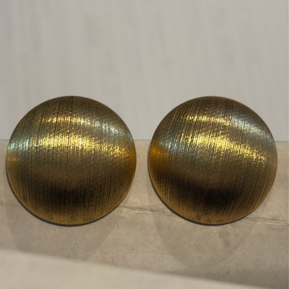 Vintage Gold Dome Earrings